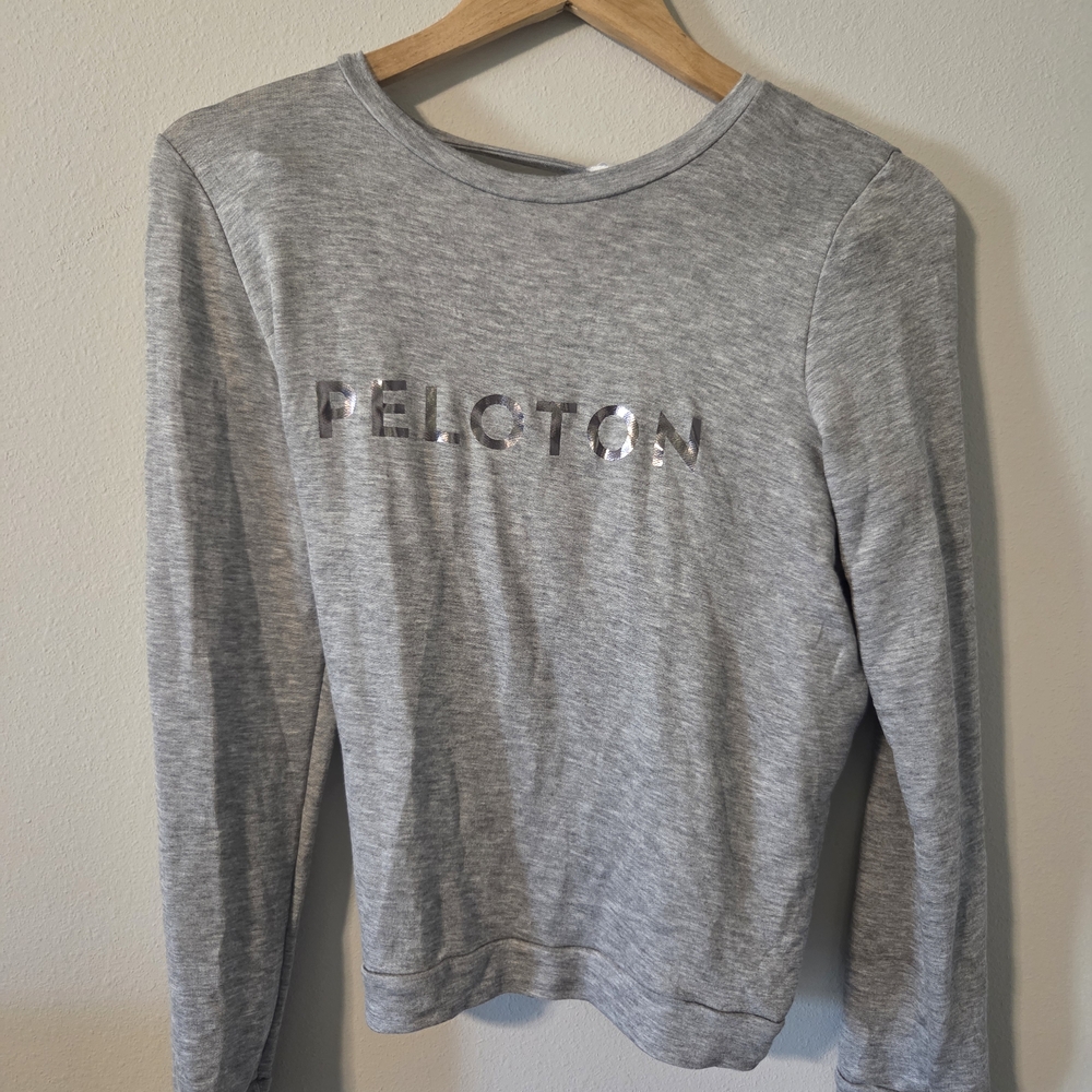 Peloton Heather Gray Long Sleeve Top
